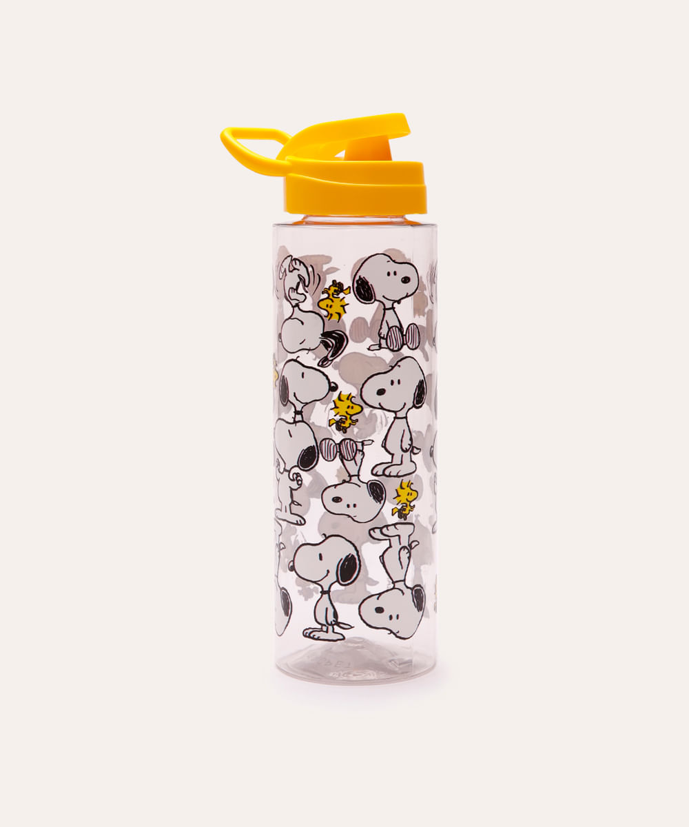 garrafa snoopy 750 ml amarela
