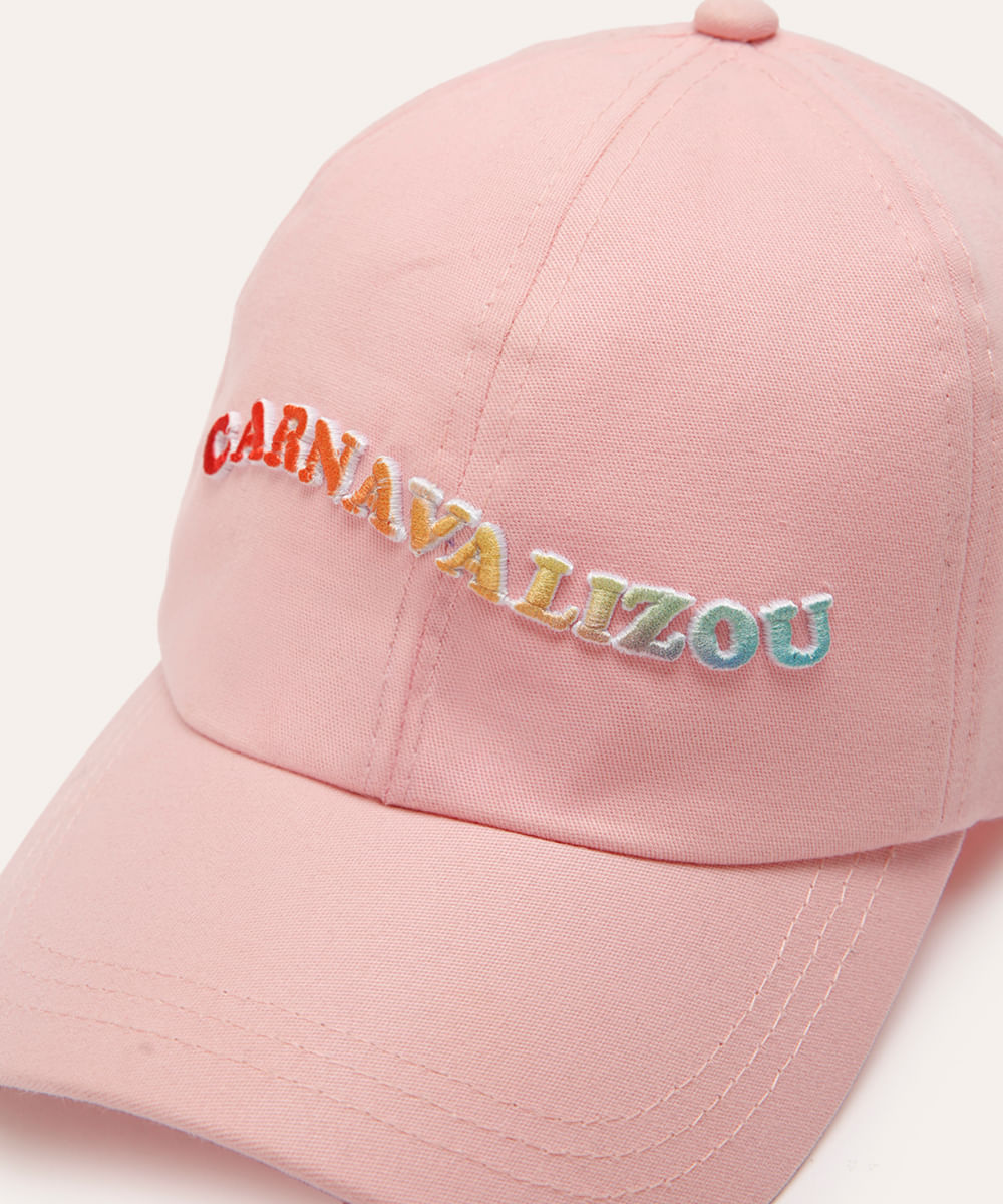 boné aba curva carnavalizou rosa