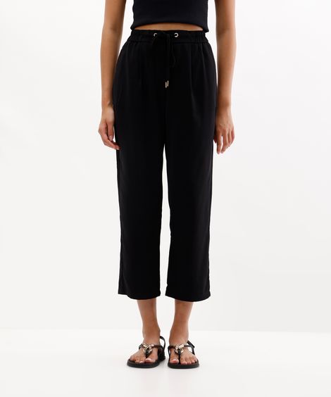 calça jogger feminina cós elástico preta