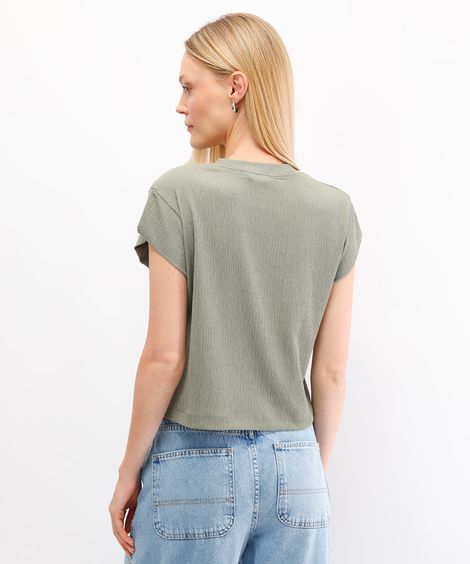 blusa muscle tee texturizada verde