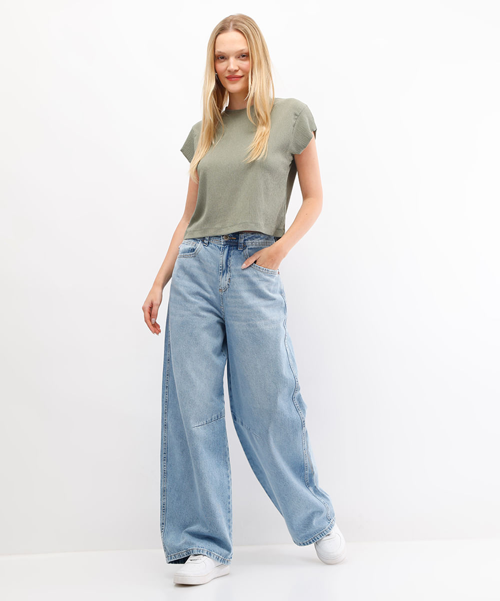 blusa muscle tee texturizada verde