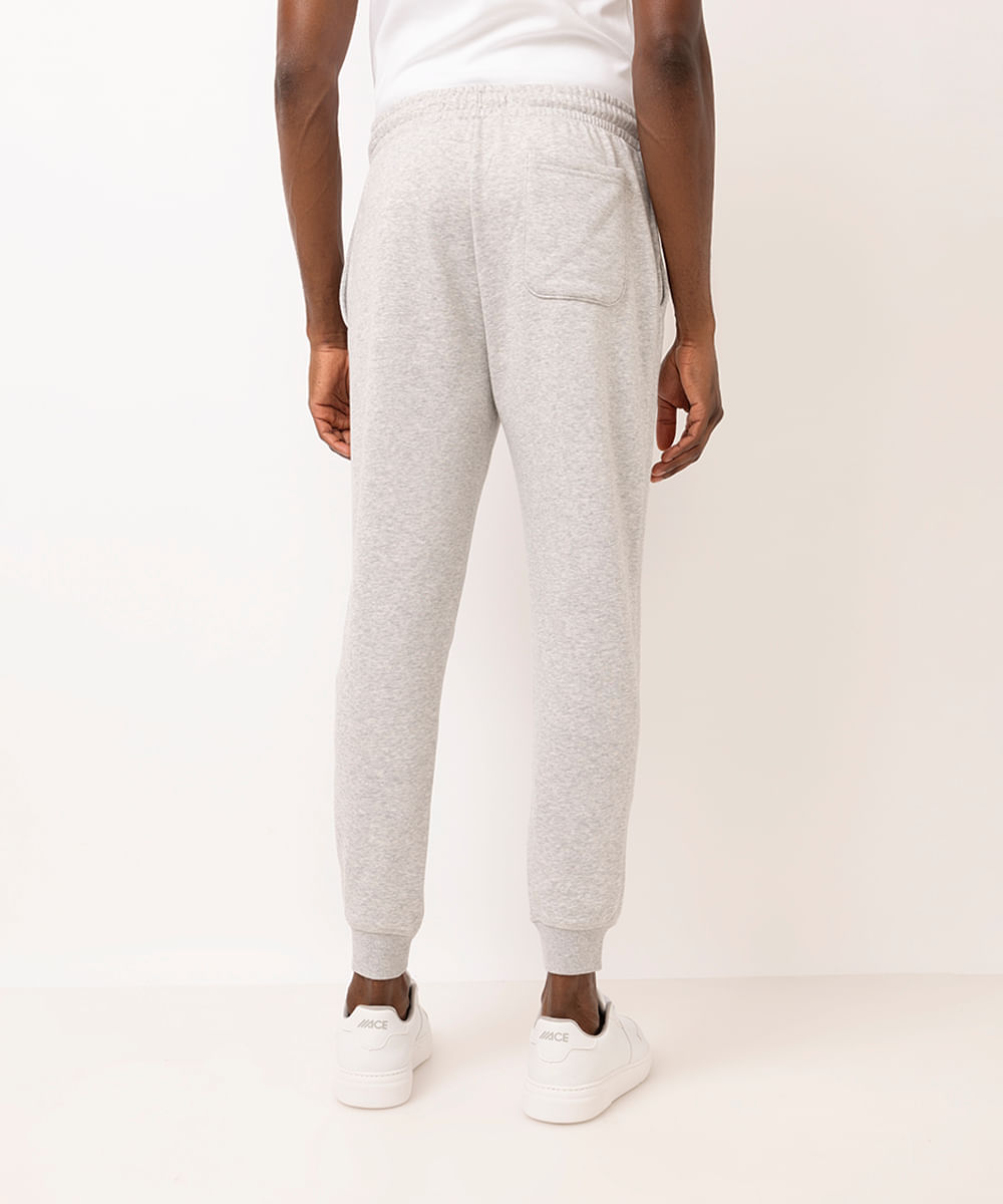 calça jogger masculina de moletom básico cinza