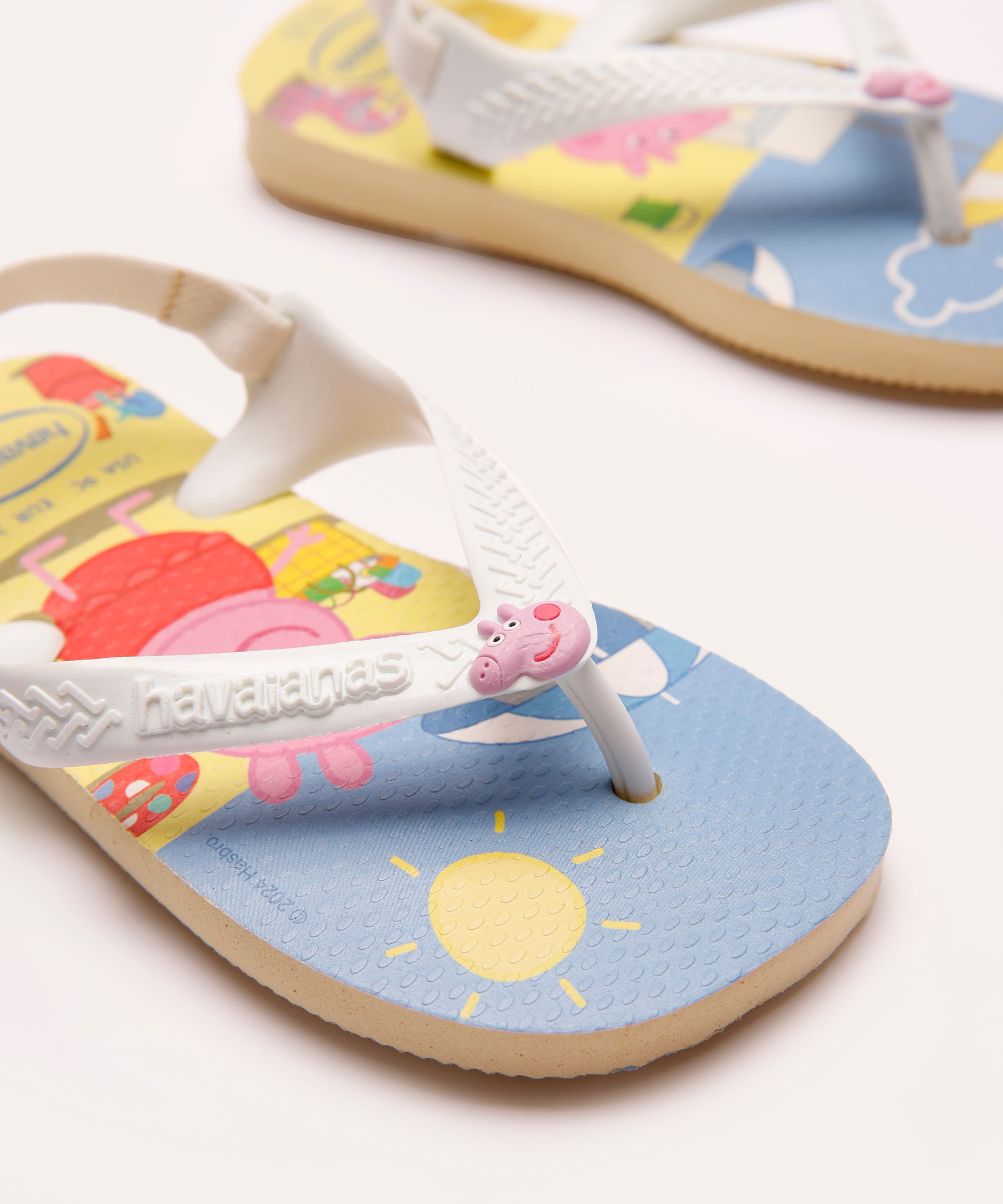 chinelo havaianas infantil peppa pig branco