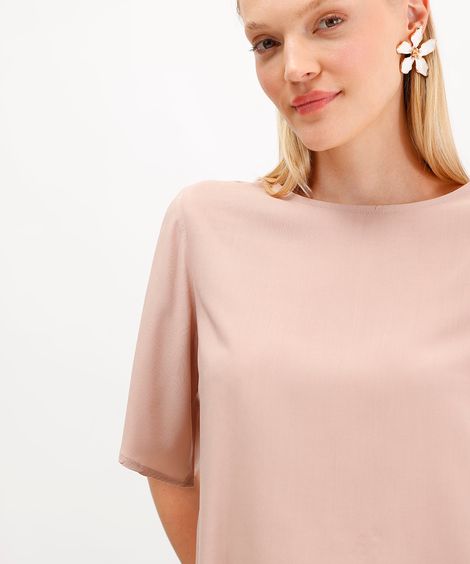 blusa feminina de viscose bege