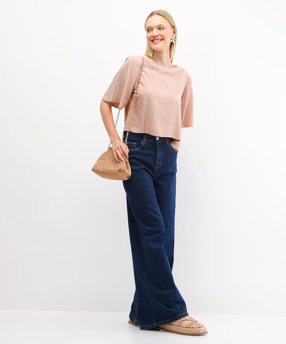 blusa feminina de viscose bege