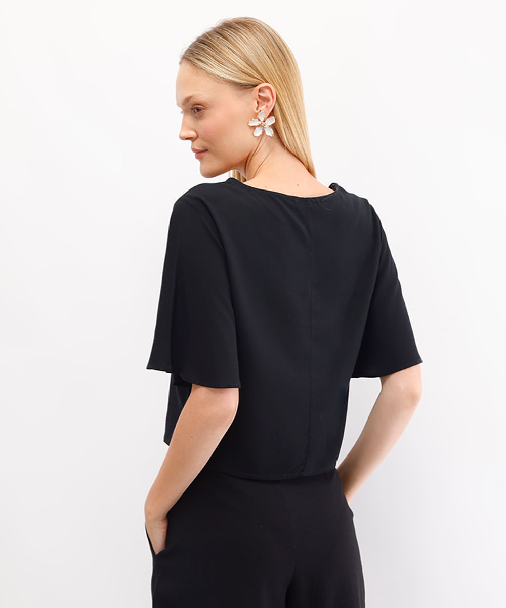 blusa feminina de viscose preta