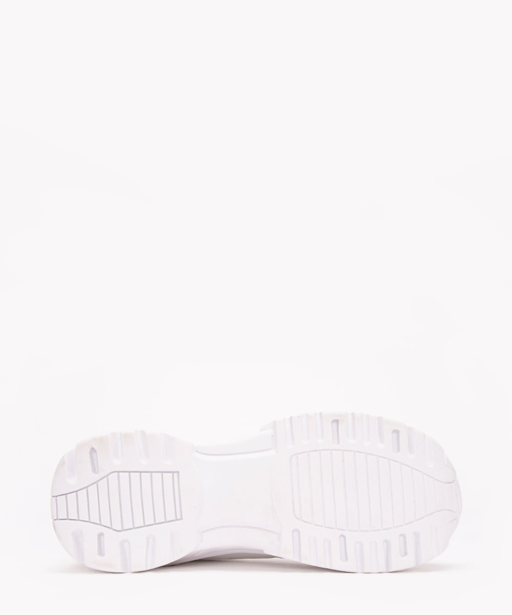 tênis chunky com recortes branco