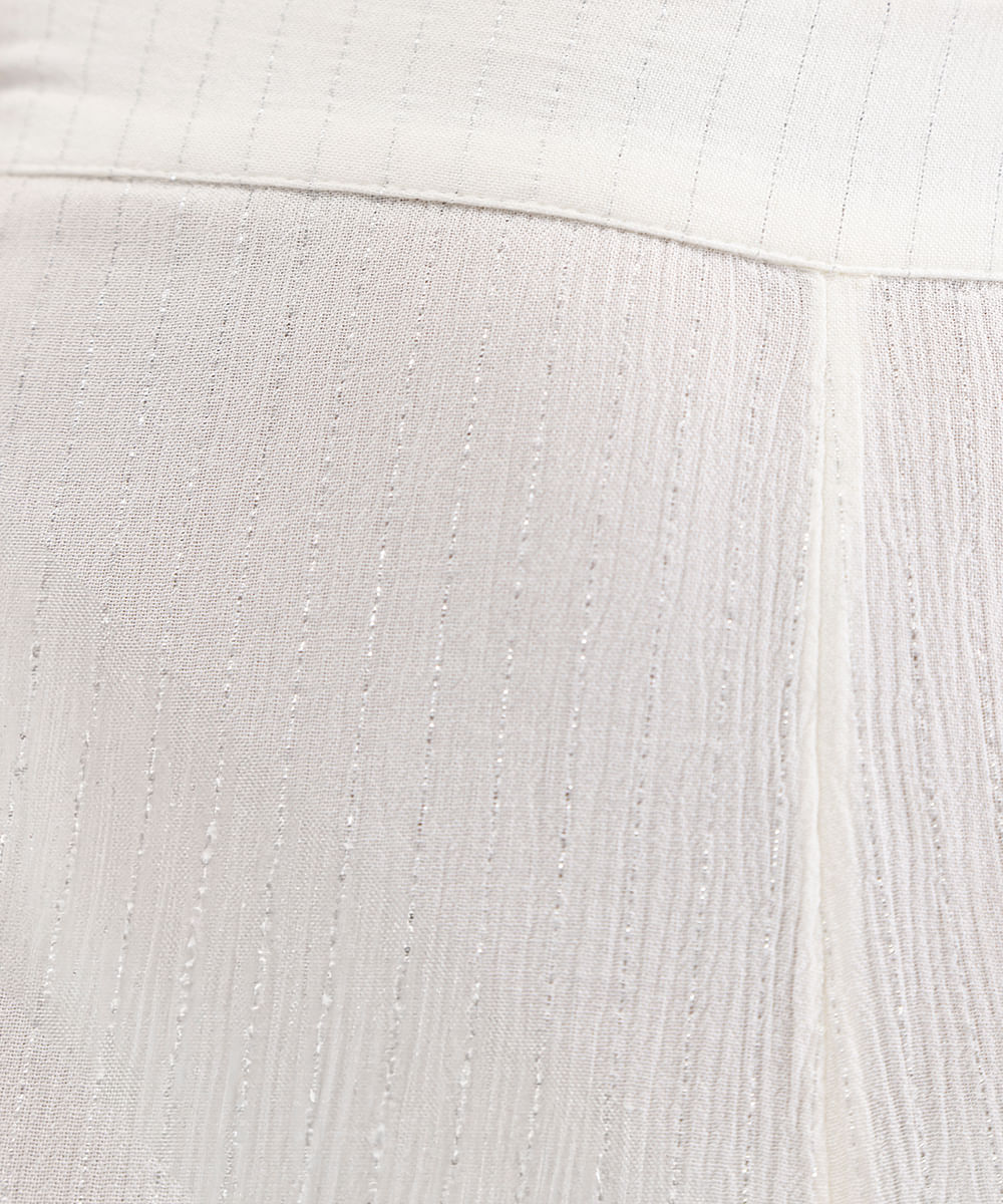 calça saída de praia reta feminina com lurex off white