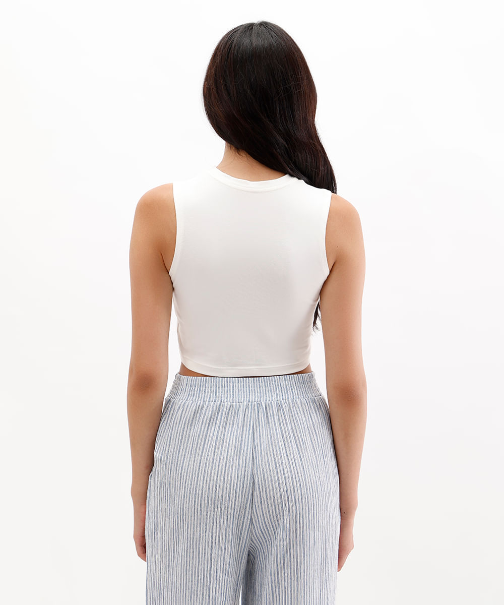 cropped básico feminino de algodão peruano off white