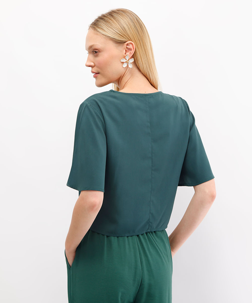 blusa feminina de viscose verde