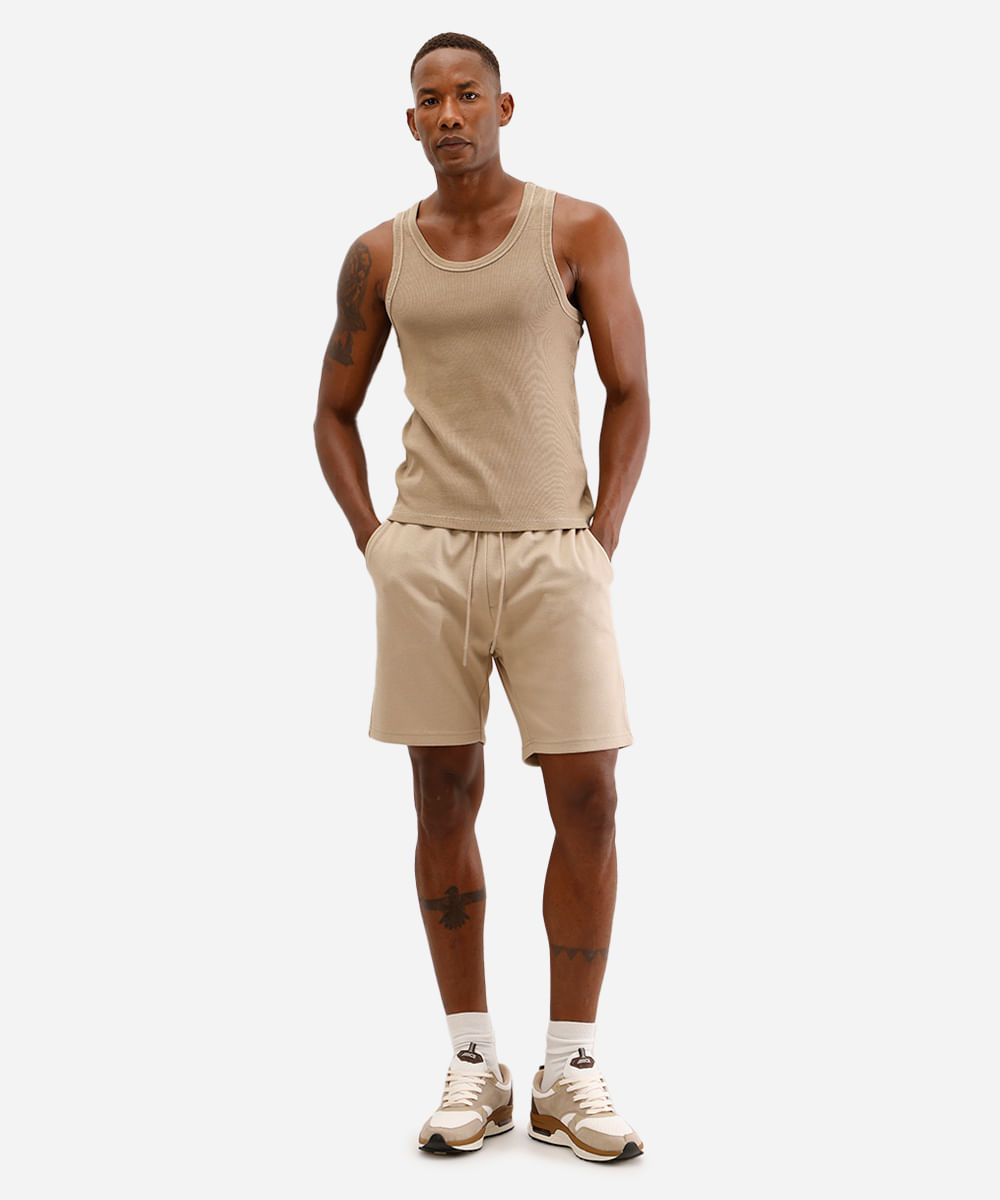 bermuda masculina básica - kaki
