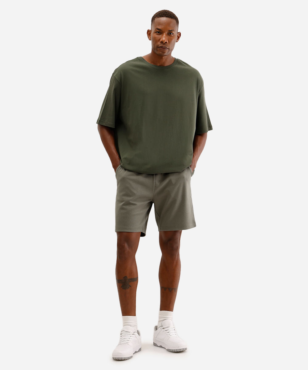 bermuda masculina básica - verde folha