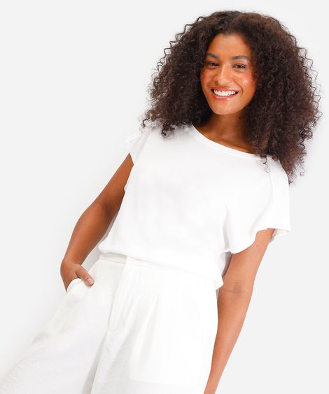 regata muscle tee feminina de viscose off white