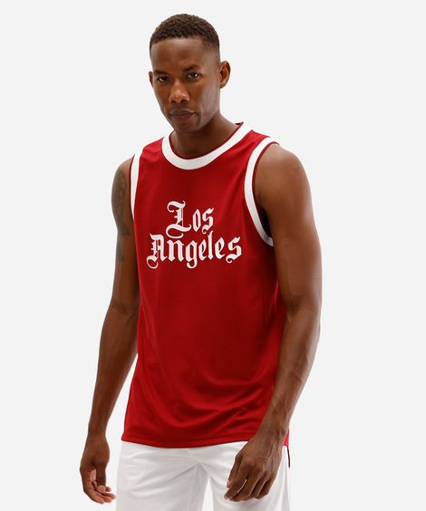 regata esportiva basquete masculina bicolor los angeles vinho