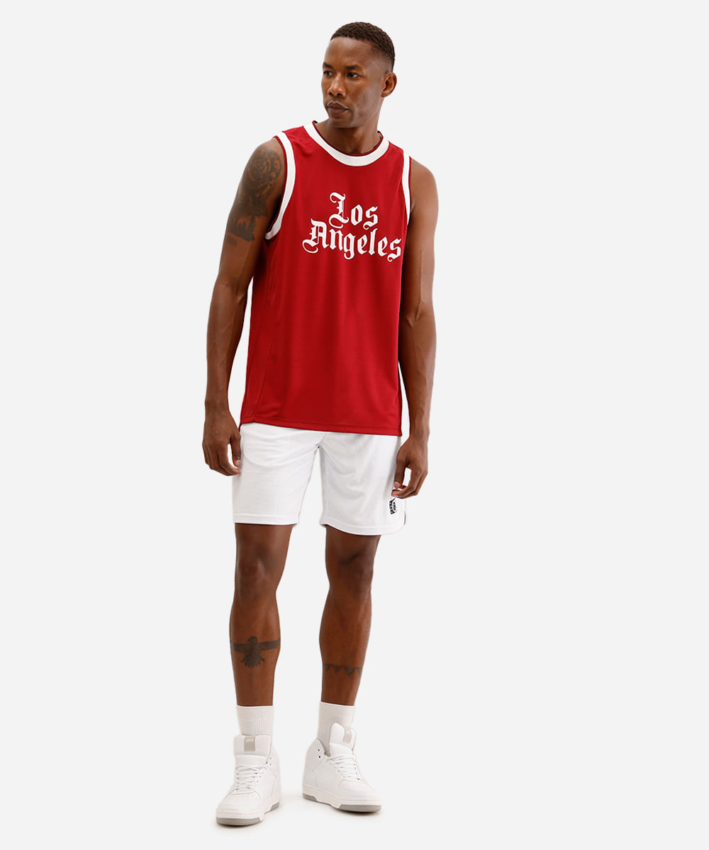 regata esportiva basquete masculina bicolor los angeles vinho