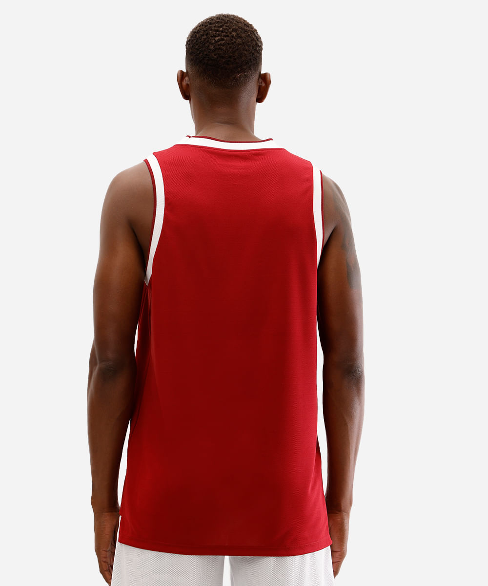 regata esportiva basquete masculina bicolor los angeles vinho