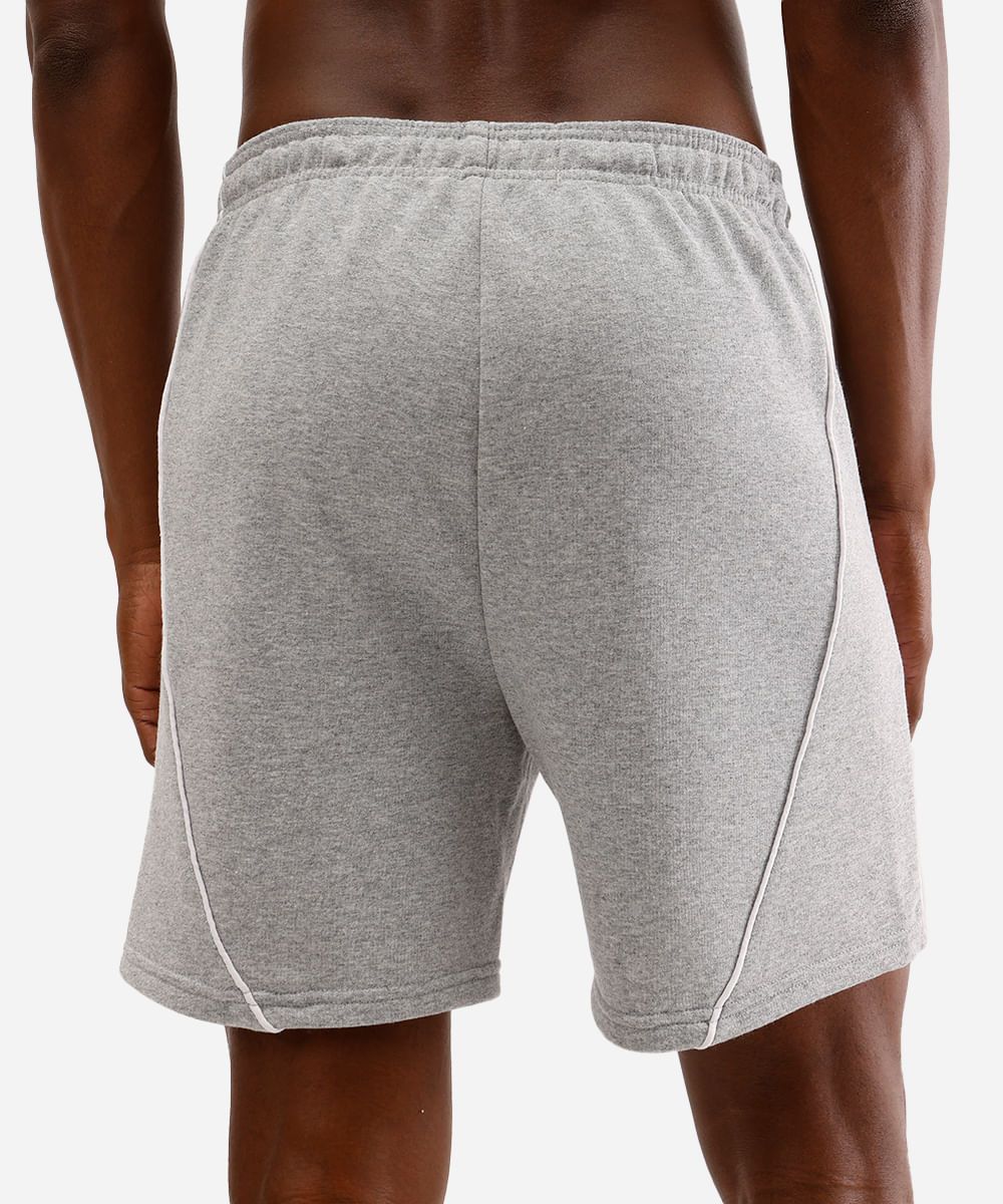 bermuda masculina esportiva loose fit cinza