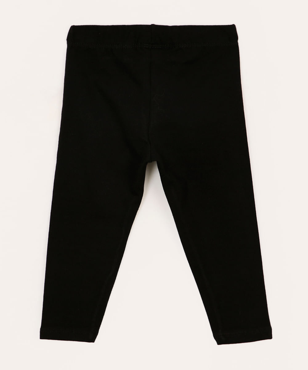 calça legging infantil básica preta