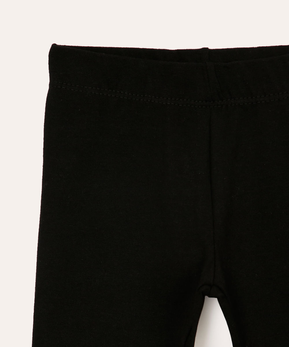 calça legging infantil básica preta