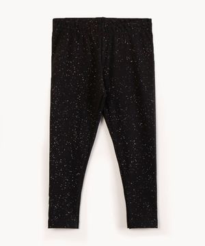 Calça Infantil Legging com Brilho preta