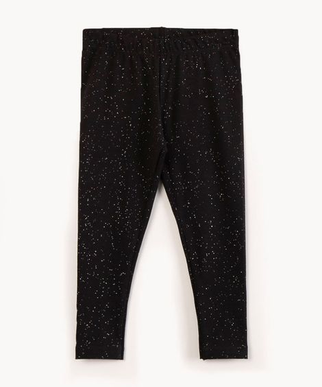 Calça Infantil Legging com Brilho preta
