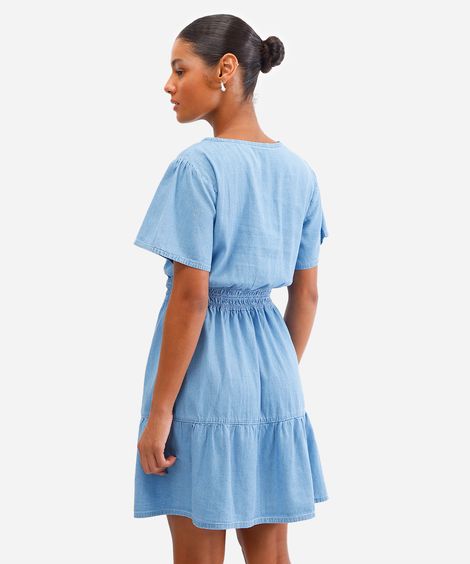 vestido curto feminino jeans azul