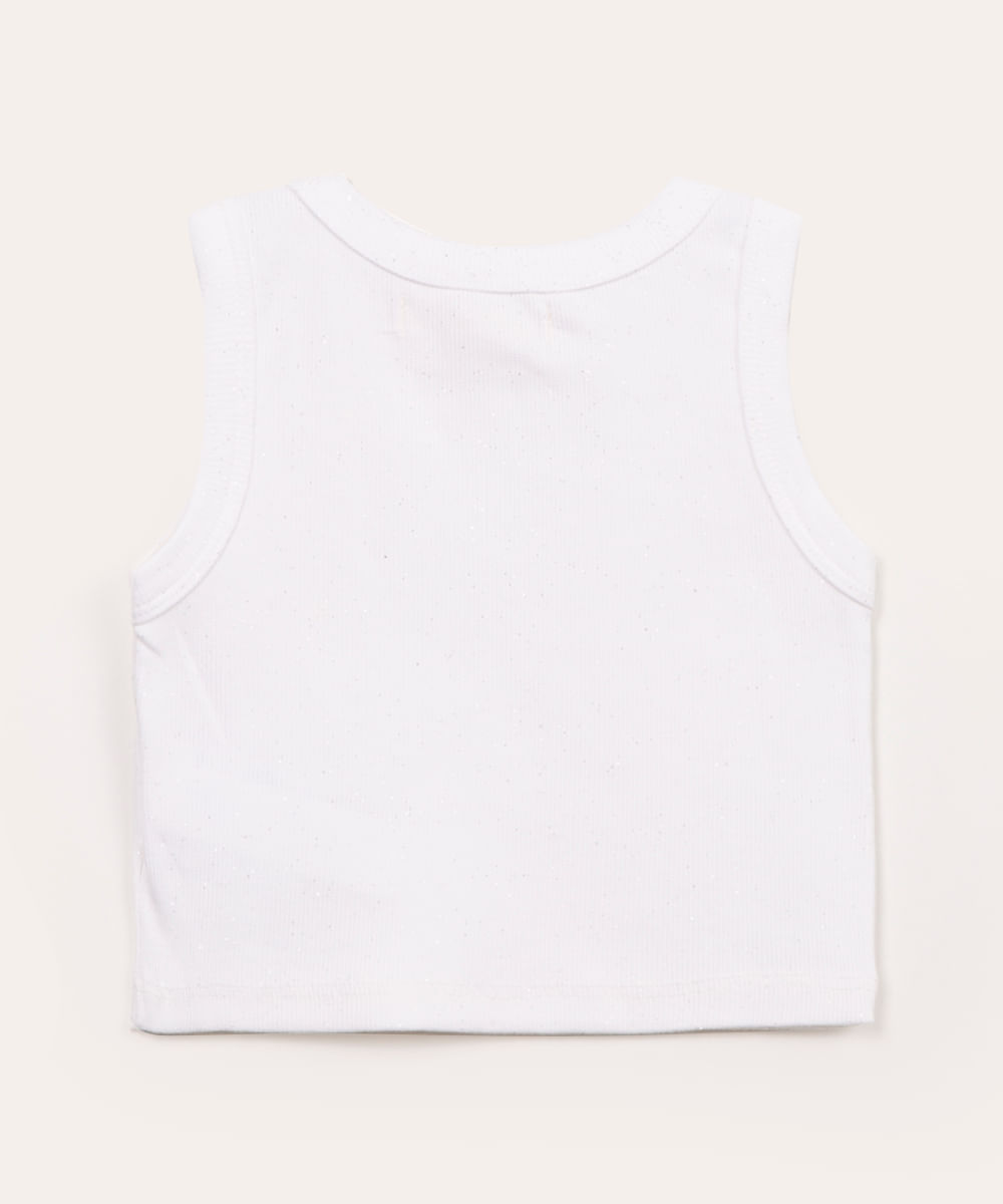 regata infantil com glitter off white
