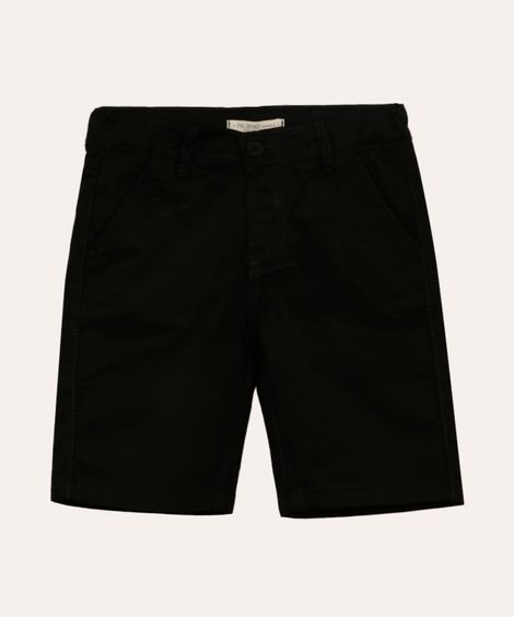 bermuda de sarja infantil com bolsos preta