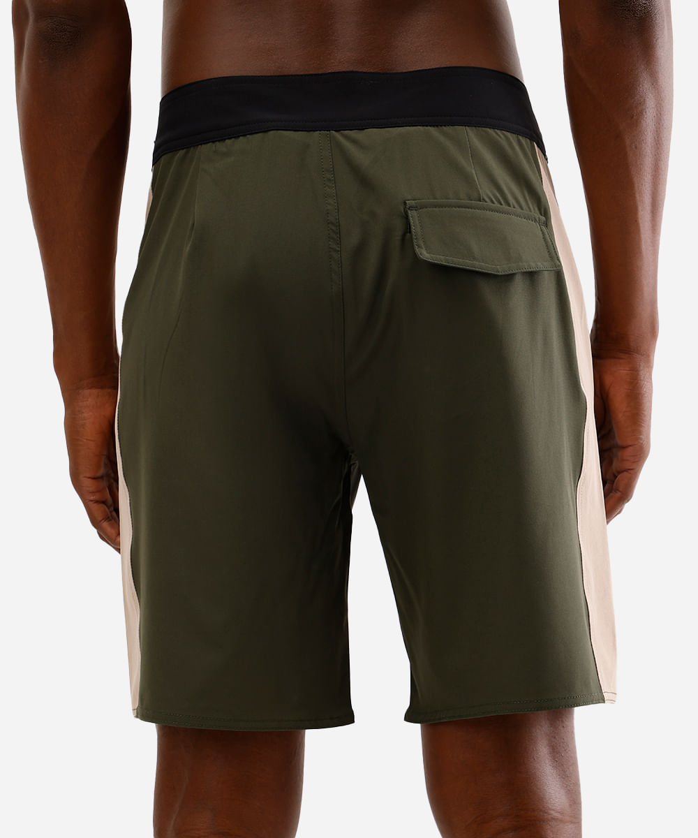 short boardshort masculino bicolor verde