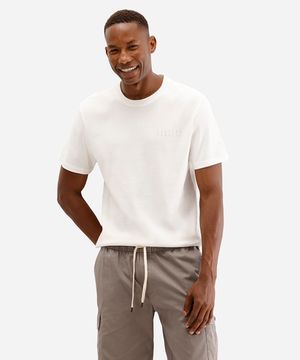 camiseta masculina de algodão surfing for life off white