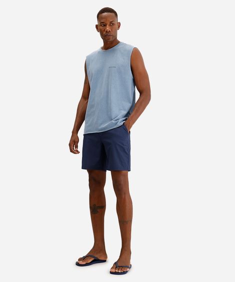 short boardshort reto azul