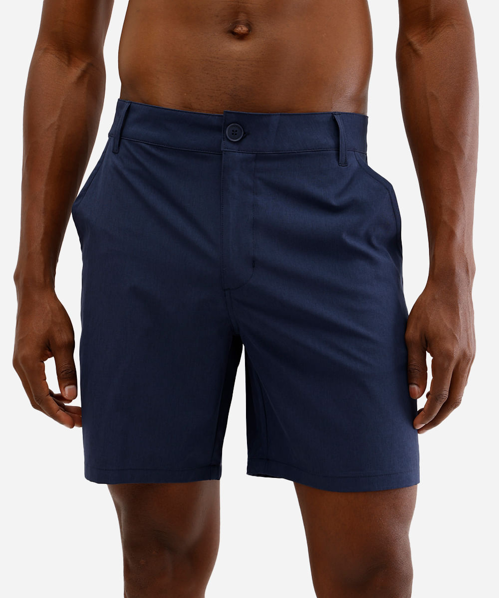 short boardshort reto azul