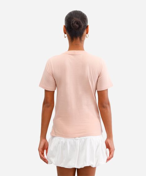 blusa feminina de algodão com tachas bege
