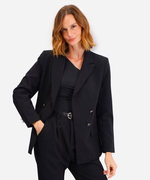 blazer feminino de alfaiataria preto