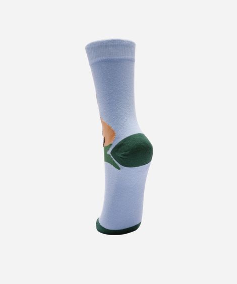 meia cano longo masculina capivara azul