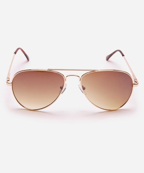 óculos de sol aviador triton dourado