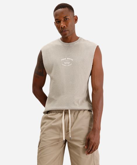 bermuda jogger masculina com bolso cargo bege