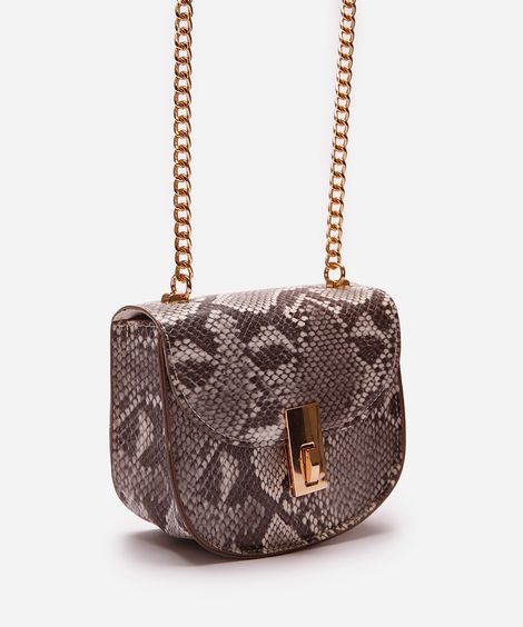 bolsa transversal animal print colorida