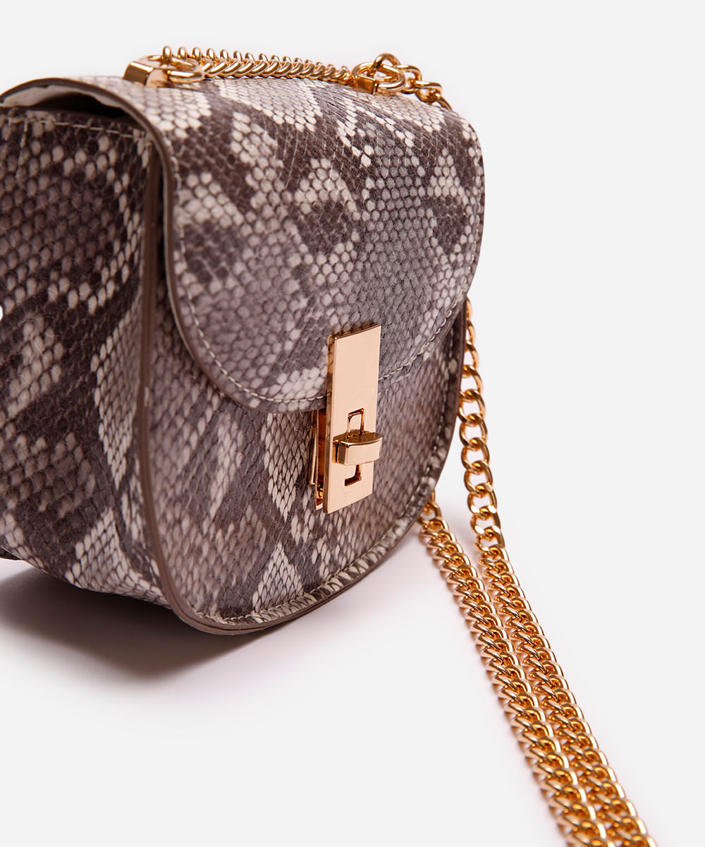 bolsa transversal animal print colorida