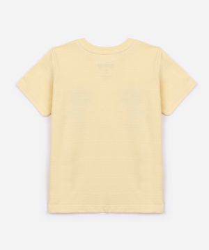 camiseta de algodão infantil o rei leão amarela