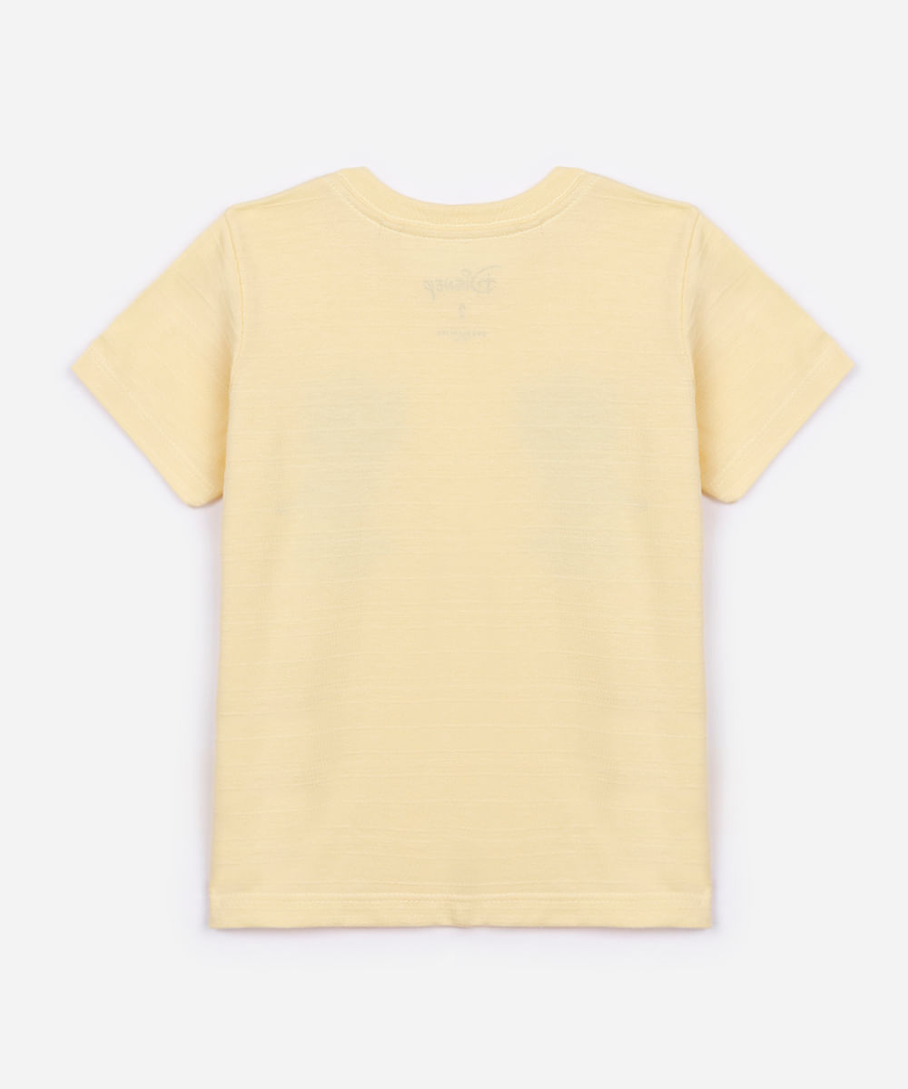 camiseta de algodão infantil o rei leão amarela