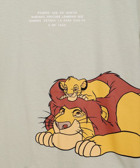 camiseta de algodão infantil simba e musafa verde