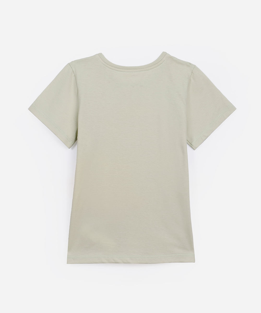 camiseta de algodão infantil simba e musafa verde