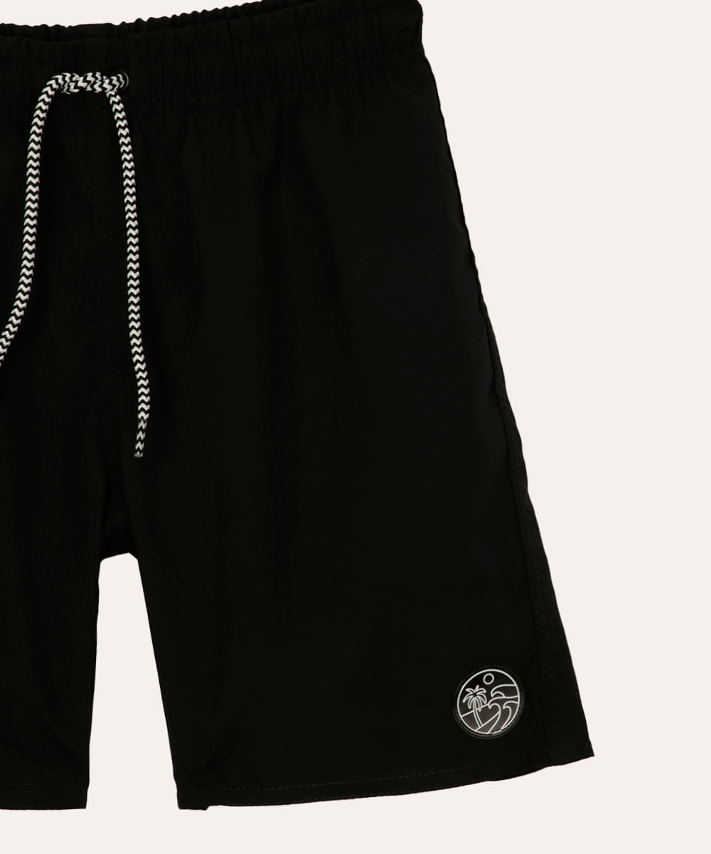 bermuda infantil boardshort preto