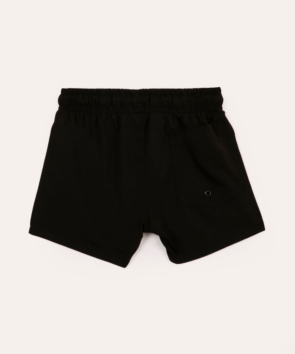 boardshort infantil com bolso  preto