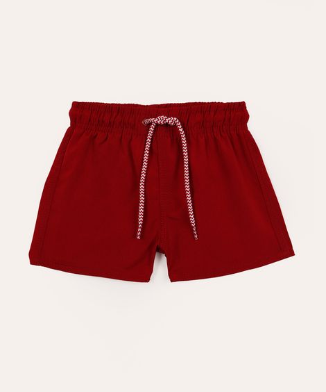 boardshort infantil com bolso vermelho
