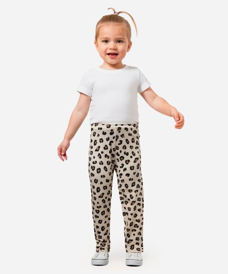 calça legging infantil animal print colorido