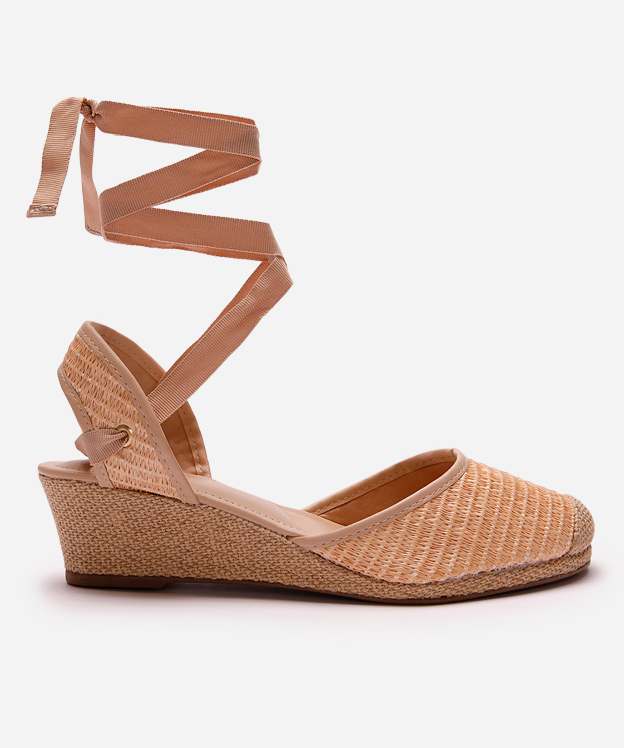 sandália espadrille feminina texturizada oneself bege