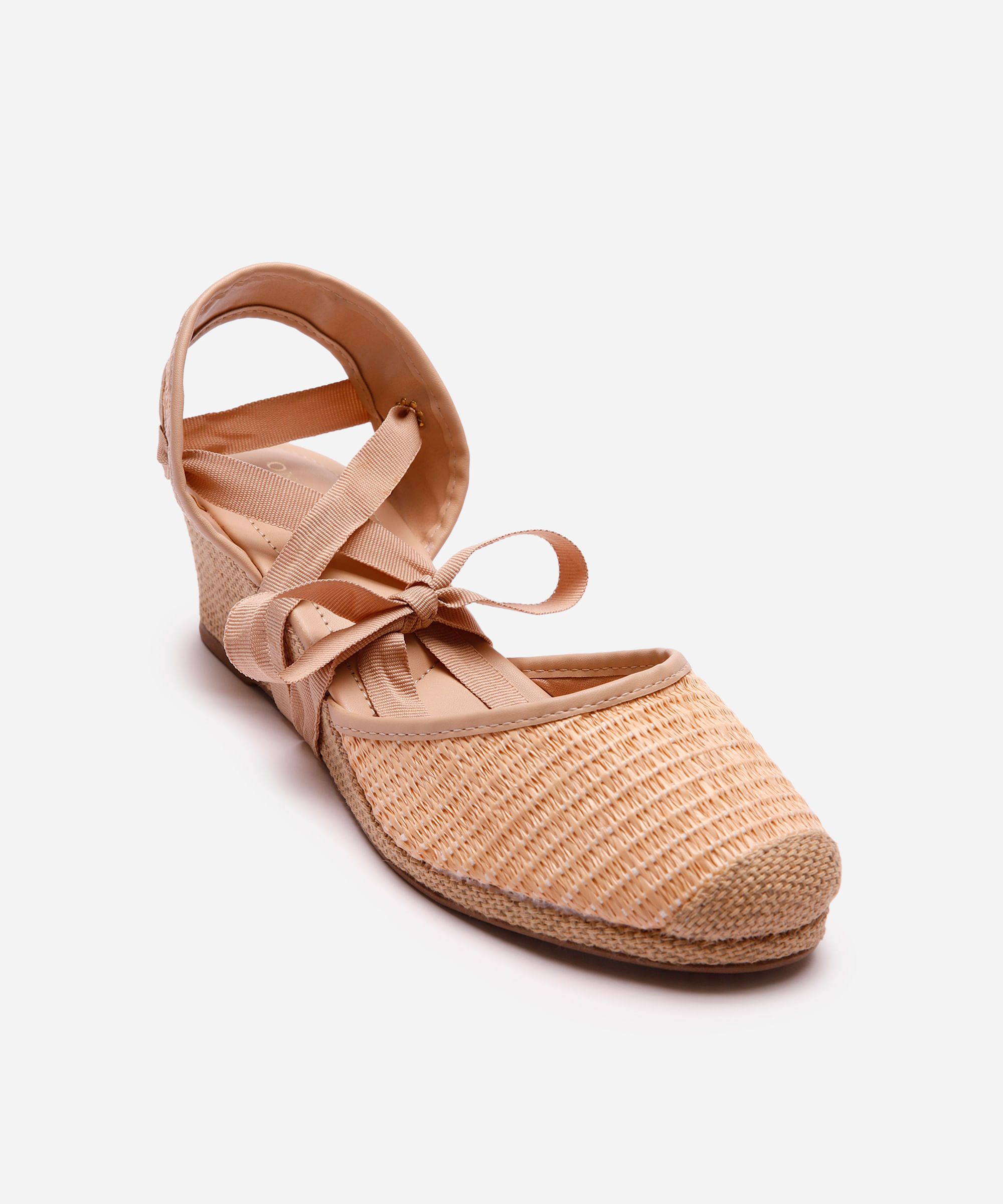 sandália espadrille feminina texturizada oneself bege
