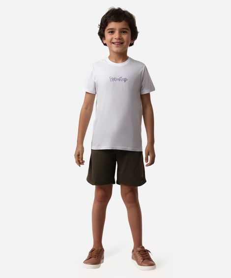 camiseta de algodão juvenil rick e morty off white